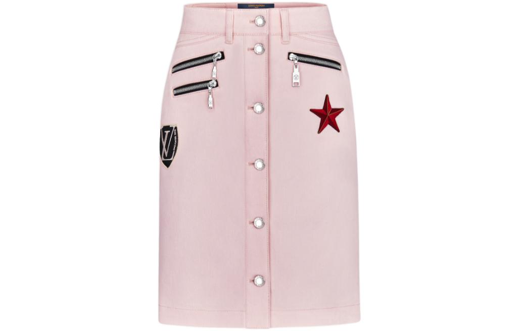 LOUIS VUITTON Casual Long Skirt Women's Pink