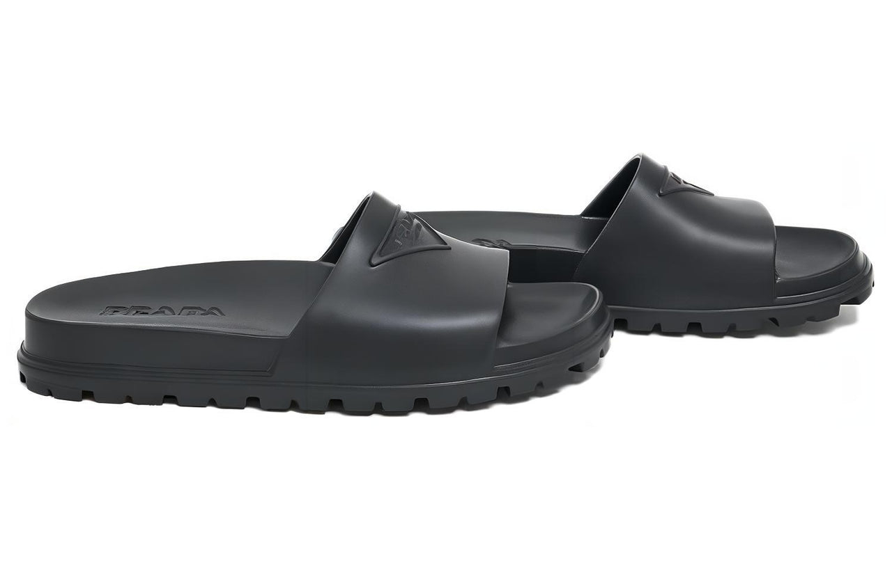 PRADA Rubber Slides Black Men's