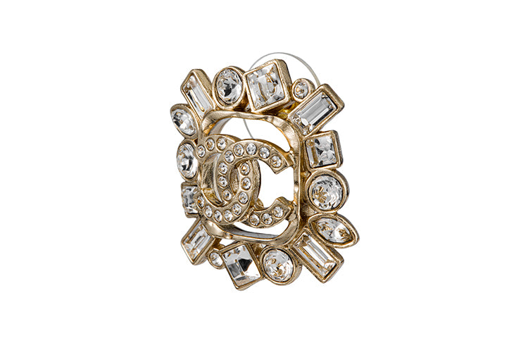 CHANEL Stud Earrings Women's Gold