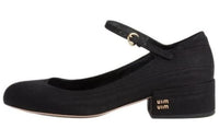 MIU MIU Runway Chunky Heel Mary Jane Shoes 3.5cm Women's Black