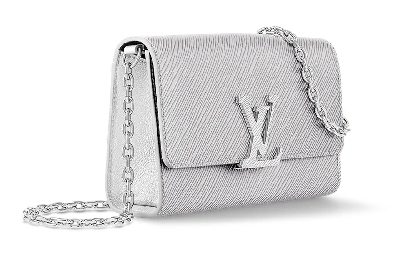 LOUIS VUITTON Epi Grained Cow Leather Crossbody Bag Shoulder Bag Women's Silver