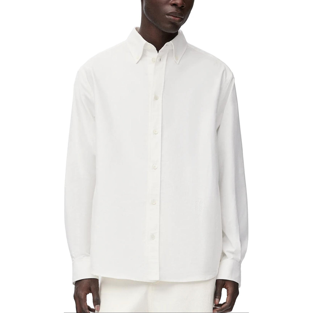 LOEWE Logo Embroidered Long Sleeved Shirt