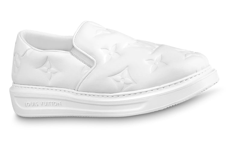 LOUIS VUITTON Beverly Hills Slip On Shoes 'White Monogram'