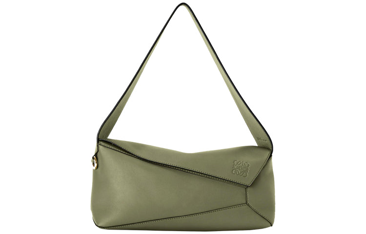 LOEWE Puzzle Hobo Bag In Nappa Calfskin Avocado Green