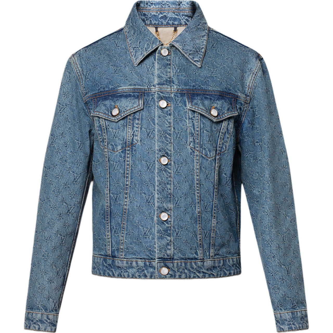 LOUIS VUITTON 1AGHUT Monogram Jacquard Denim Jacket