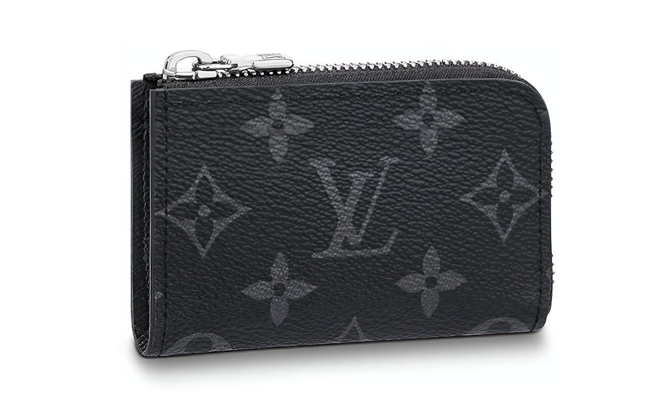 LOUIS VUITTON Coin Purse Monogram Eclipse Black Gray
