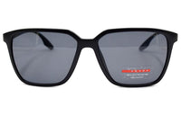 PRADA Square Sunglasses Men's Matte Black/Polarized