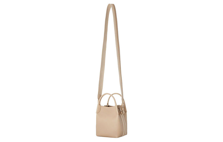 Loro Piana Cow Leather Shoulder Bag Crossbody Bag Handbag Mini Women's Light Vanilla