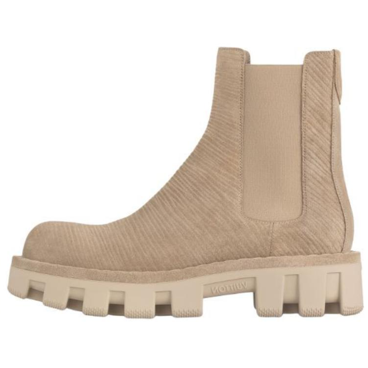 LOUIS VUITTON Short Chelsea Boots Men's Beige