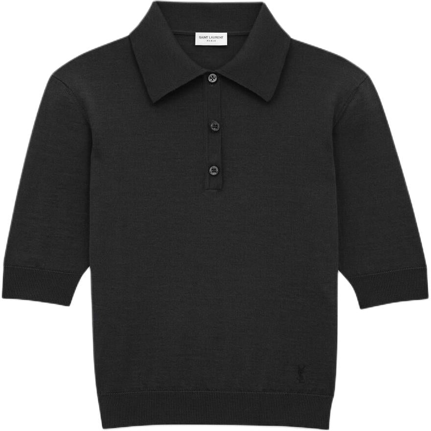 SAINT LAURENT Cassandre Short Sleeved Polo Shirt