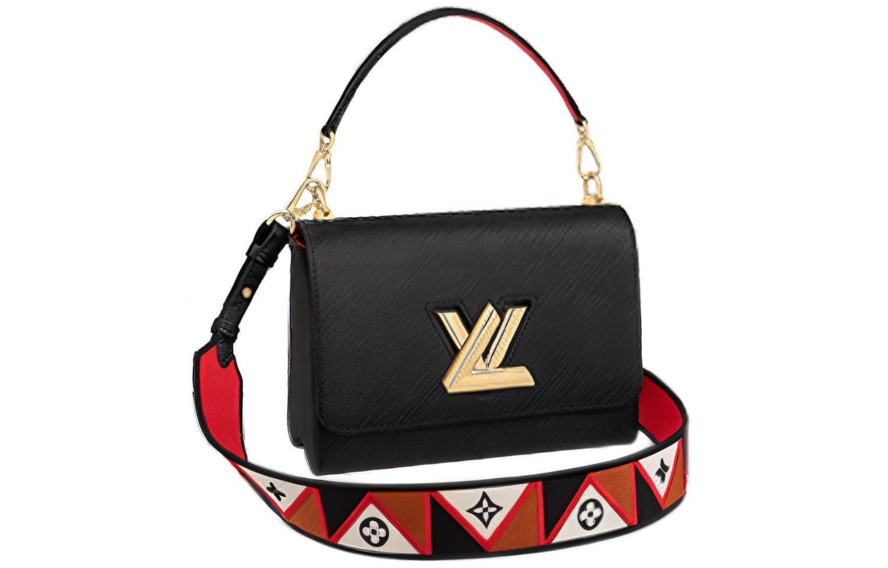 LOUIS VUITTON Twist Epi Grained Leather One Shoulder Handbags Medium Size Women's Black