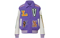 LOUIS VUITTON Multi Patches Mixed Leather Varsity Blouson