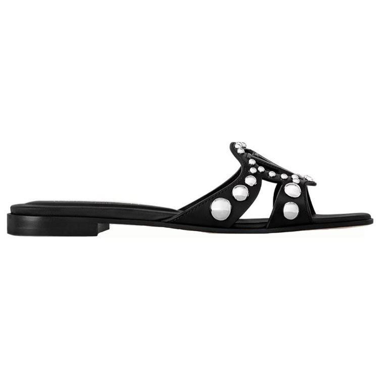 LOUIS VUITTON Slip Resistant Slide Slippers Women's Black