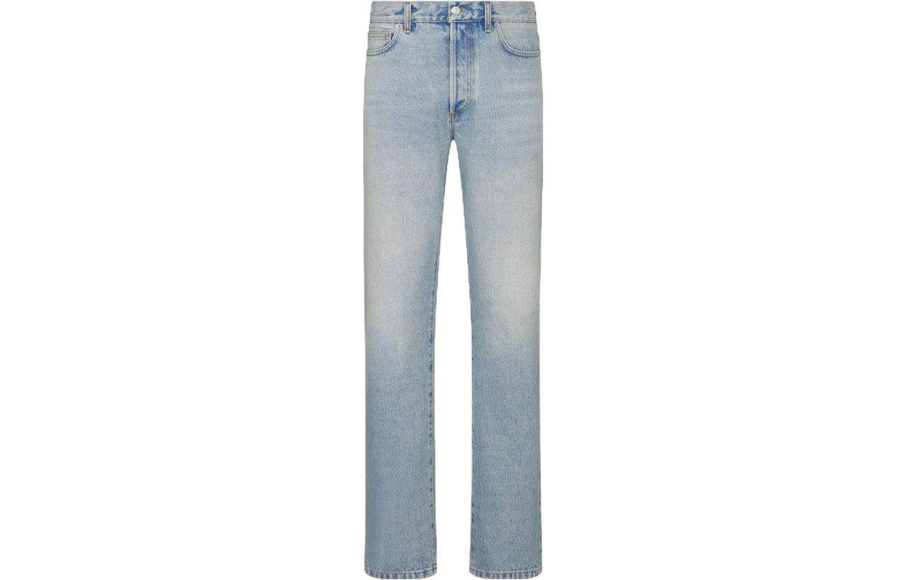 DIOR Logo Patch Straight Leg Jeans