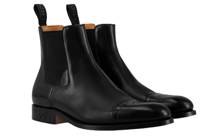 LOUIS VUITTON Varenne Short Chelsea Boots Men's Black