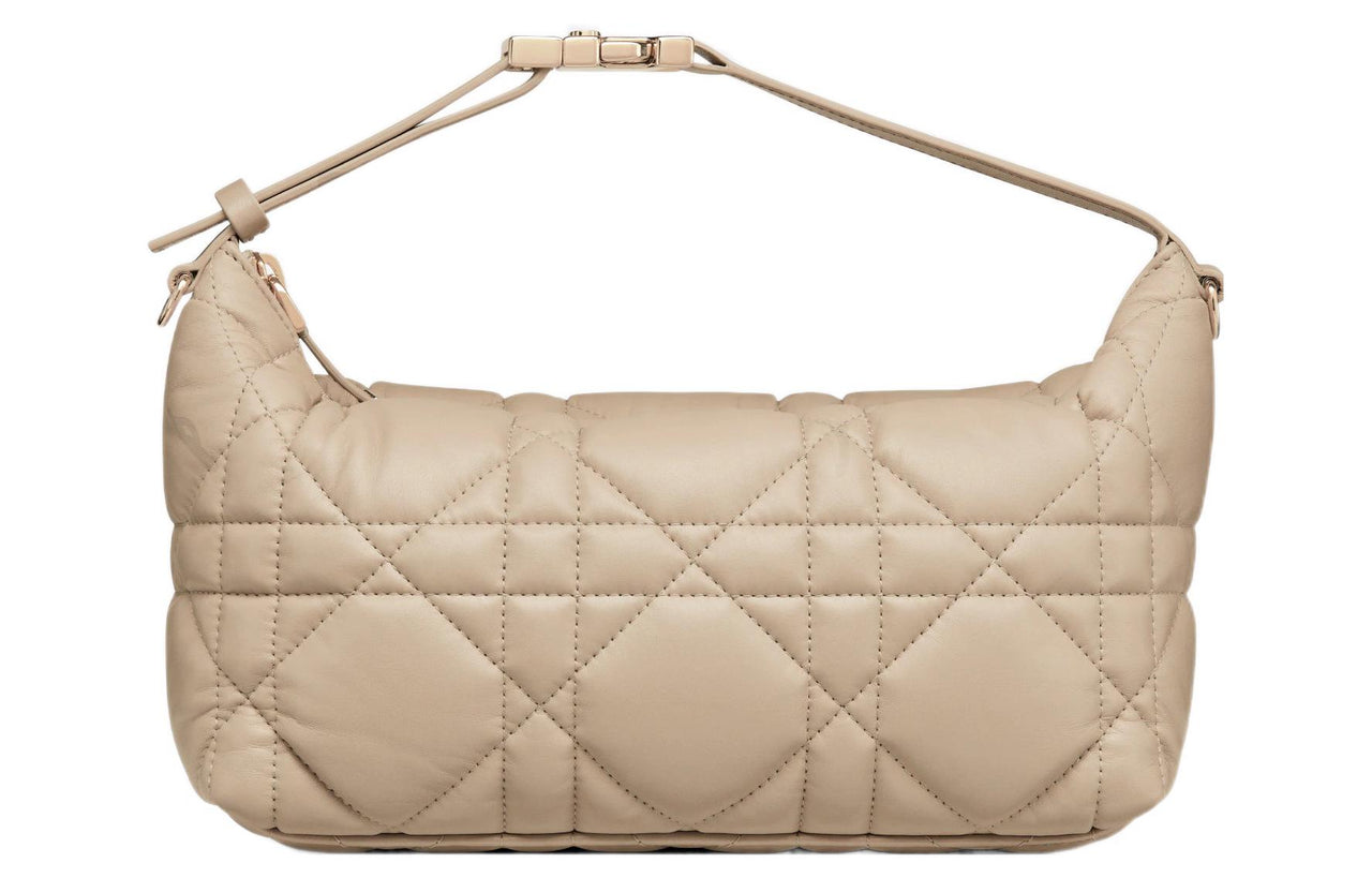 DIOR Cow Leather Clutch Medium Size Women's Natural