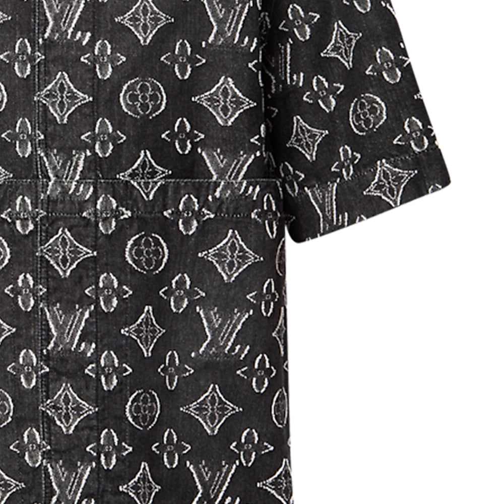 LOUIS VUITTON Monogram Short-Sleeved Chambray Shirt