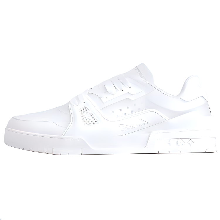 LOUIS VUITTON Trainer Skateboard Shoes Men Low-Top White