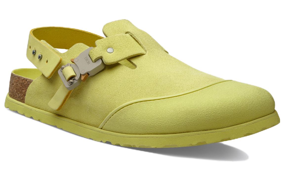 DIOR By Birkenstock Mule Tokio Pastel Yellow Nubuck Calfskin