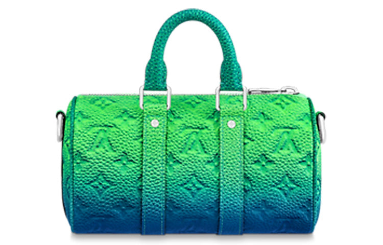 LOUIS VUITTON Keepall Xs Taurillon Illusion Blue/Green