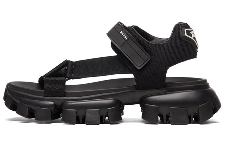 PRADA Cloudbust Thunder Sandal Black Nylon
