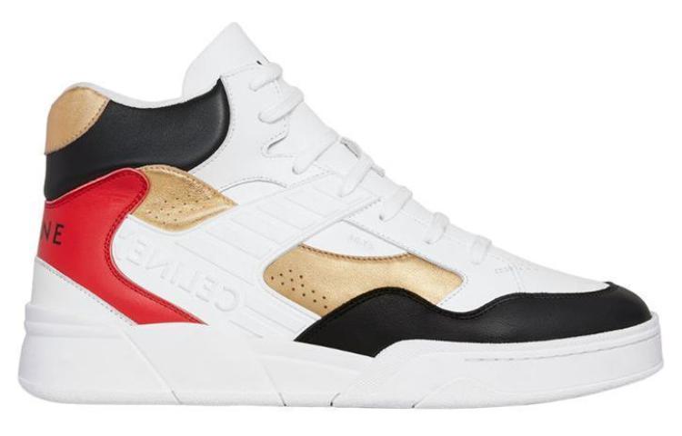 CELINE CT 06 Mid Top Stylish Skateboarding Shoes Men's White