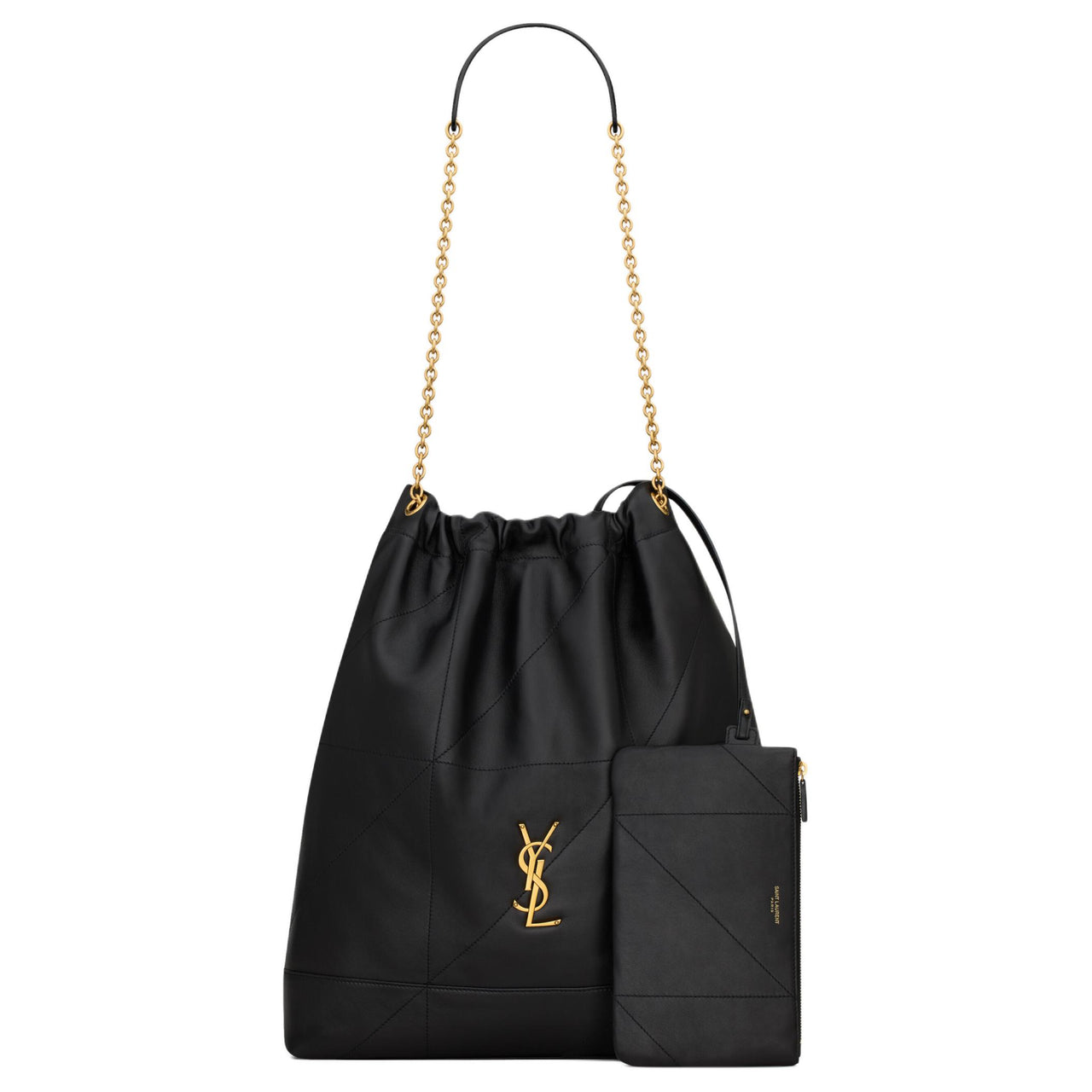 SAINT LAURENT Jamie Lambskin Shoulder Bag Tubas Women's Black