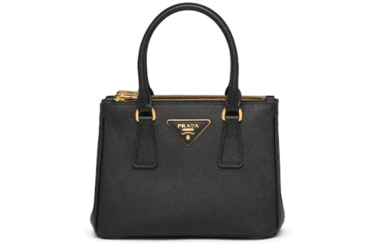 PRADA Saffiano Leather Crossbody Bag Handbag Shoulder Bag Mini Women's Black