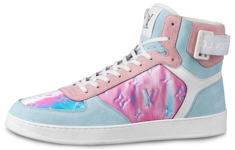 LOUIS VUITTON Rivoli Ankle Sneakers 'Blue Pink'