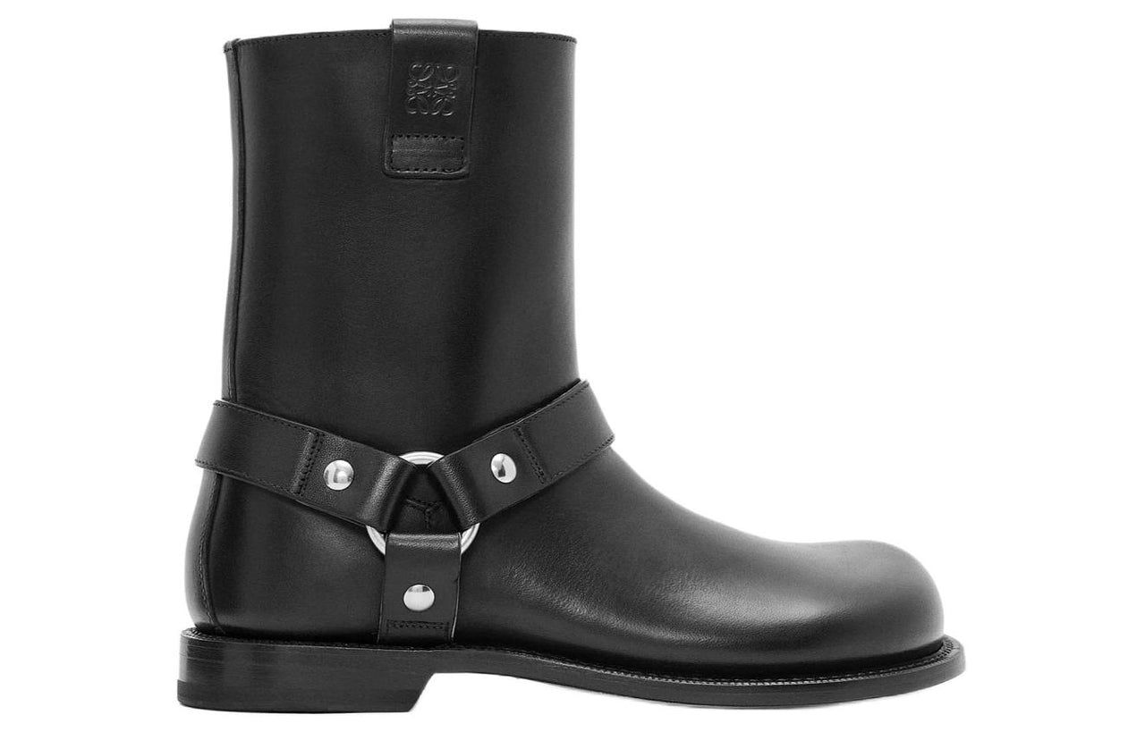 LOEWE Campo Biker Leather Boots