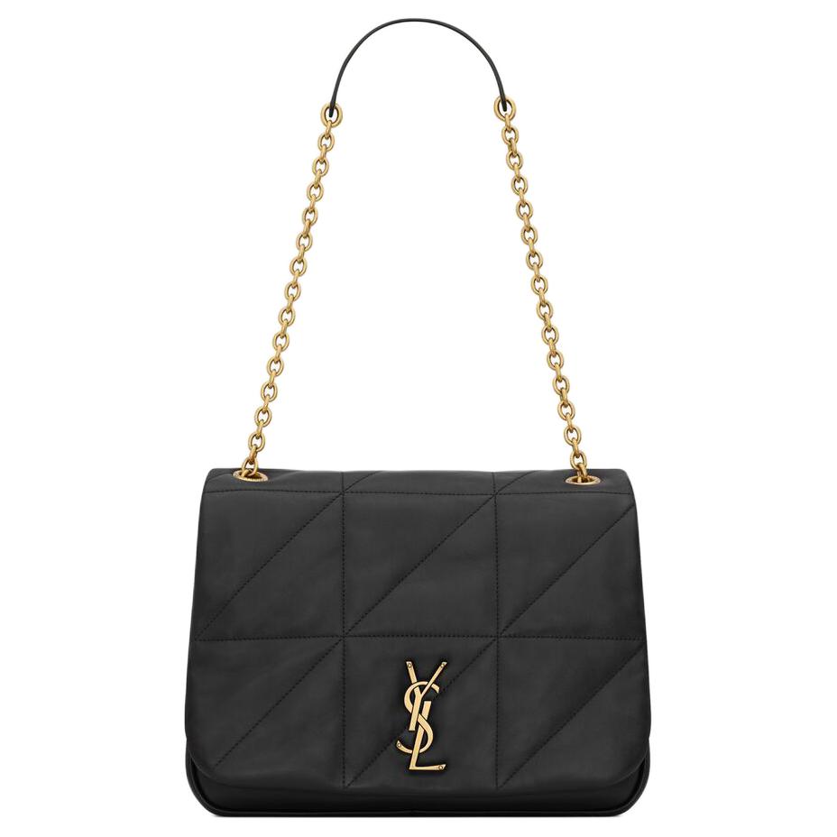 SAINT LAURENT Jamie Sheepskin Handbag Shoulder Bag Medium Size Women's Black