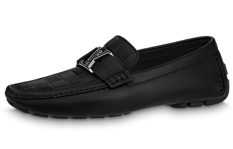 LOUIS VUITTON Monte Carlo Moccasin Shoes 'Black Plaid Top'