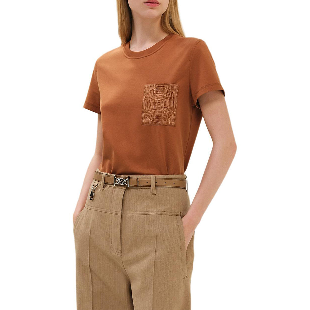 HERMES T-Shirts Women's Brown
