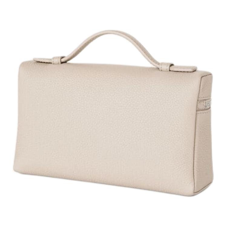 Loro Piana Cow Leather Makeup Bag Shoulder Bag Crossbody Bag Handbag Women's Light Lime Bright Color