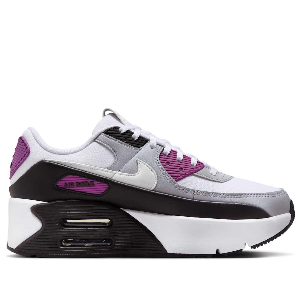 (WMNS) Nike Air Max 90 LV8 'White Black Bold Berry Grey' FD4328-109
