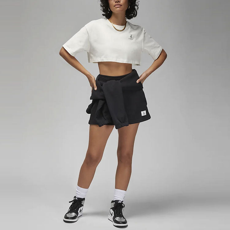 (WMNS) Air Jordan Sport Cropped T-Shirt 'White' DZ3212-133