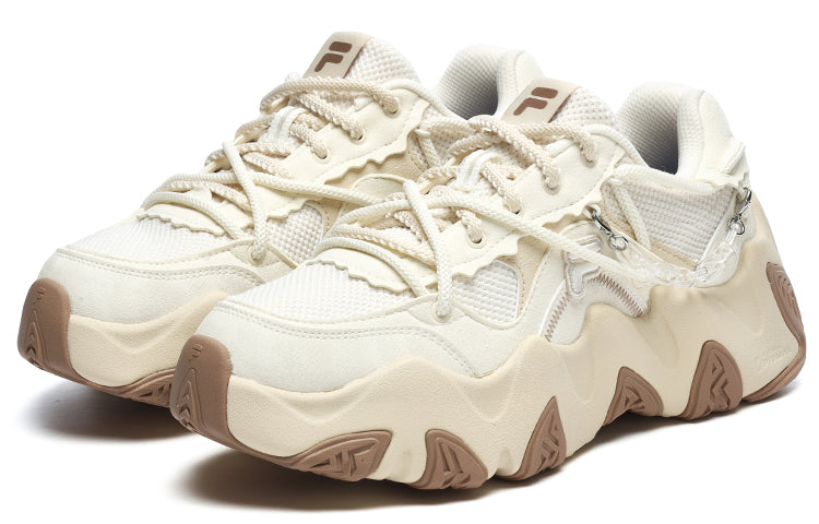 (WMNS) FILA FUSION Fashion Daddy Shoes 'White Beige' T12W241303FWA