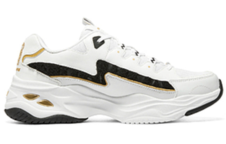 (WMNS) Skechers D'lites 4.0 'White Black Gold' 896069-WBGD