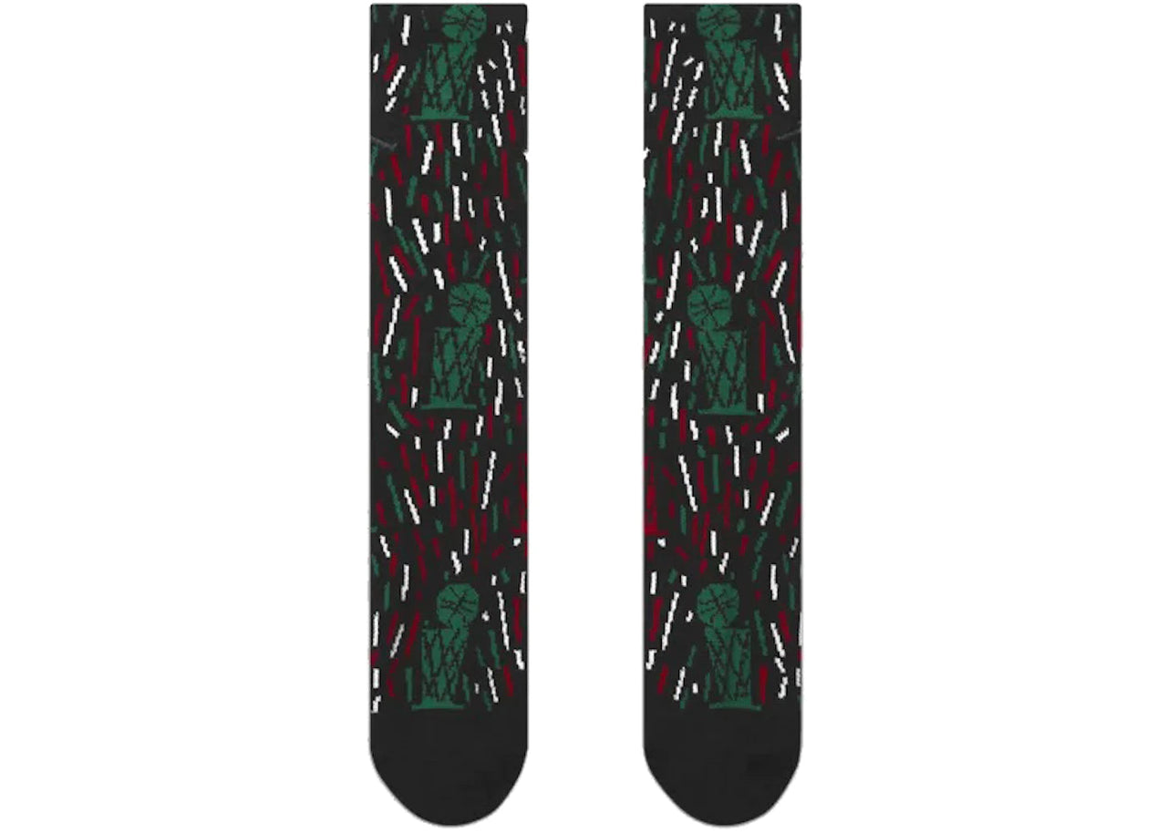 Air Jordan x Nina Chanel Abney Crew Socks 'Black Green Red' DH5483-010