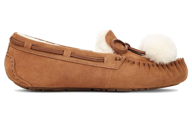(WMNS) UGG Dakota Bow Pom 'Chestnut' 1124030-CHE