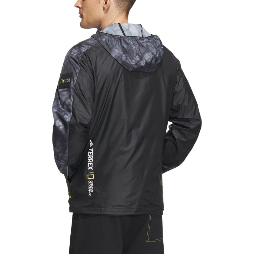 adidas National Geographic WIND.RDY Jacket 'Black Grey Yellow' HY4691