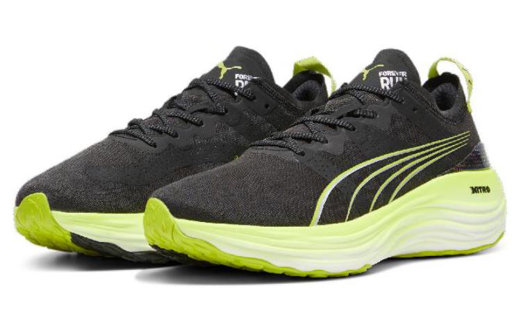 PUMA ForeverRun NITRO Running Shoes 'Black Solar Green' 380073-01