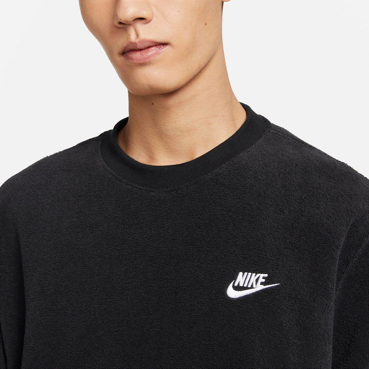 Nike Long-Sleeved Tops Club Sweatshirts 'Black' FB4980-010