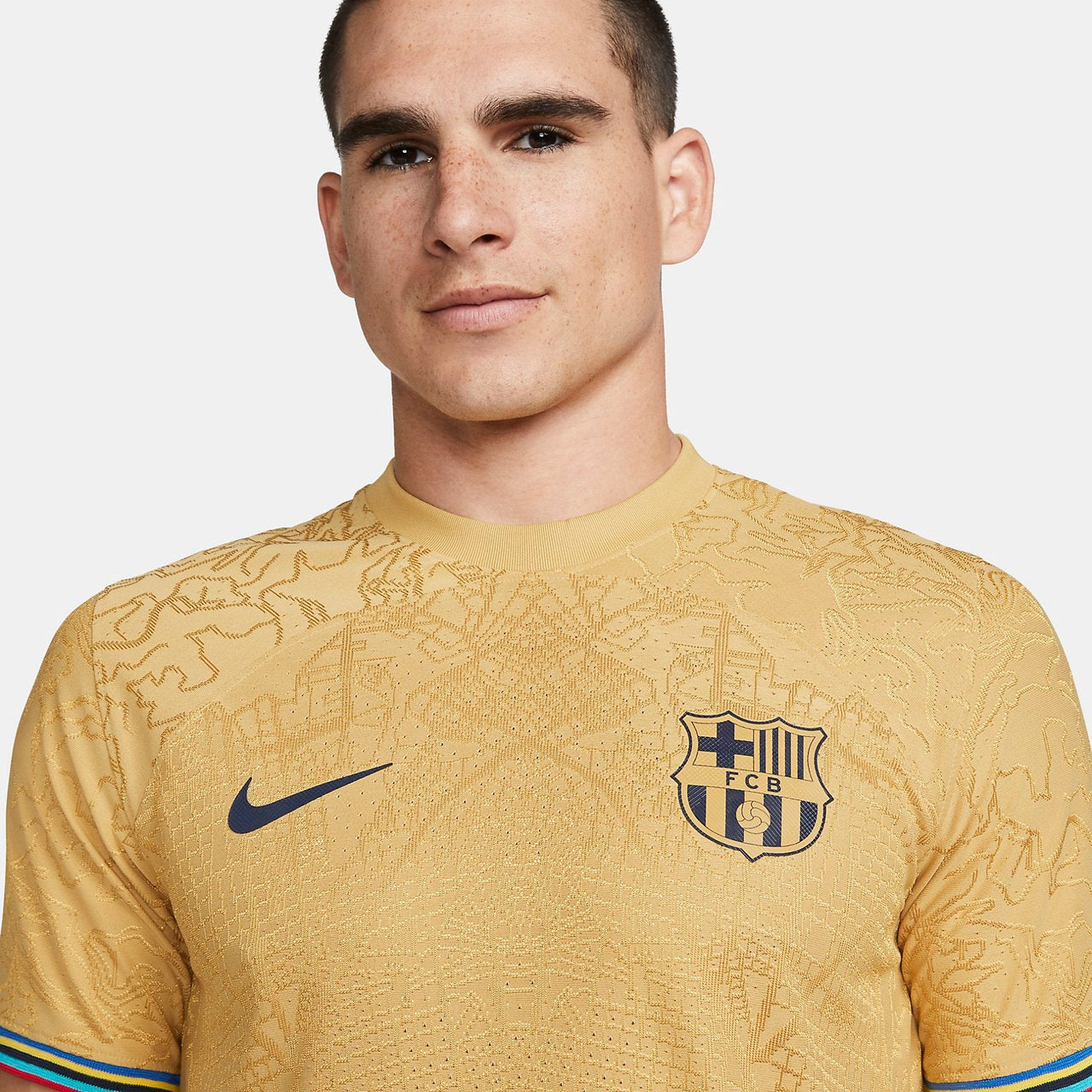 Nike FC Barcelona 22/23 Dri-Fit ADV Match Away Jersey 'Gold' DJ7642-715