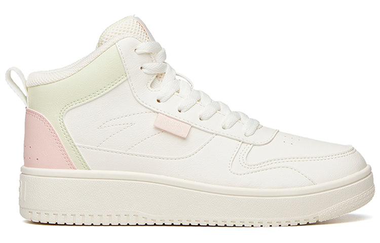(WMNS) ANTA Skateboarding Series Sneakers High 'White Pink Green' 922038010-17