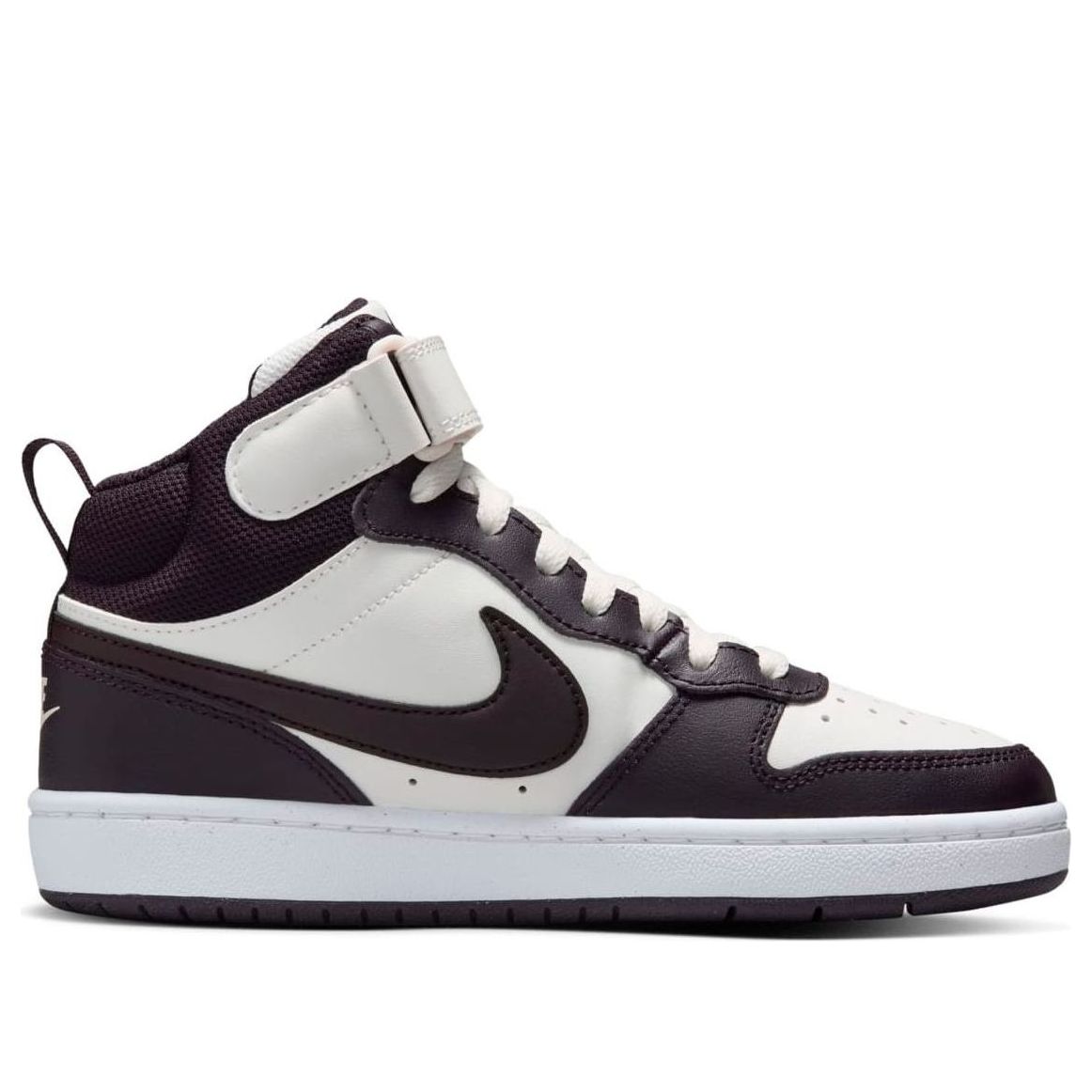 (GS) Nike Court Borough Mid 2 'White Burgundy' CD7782-126