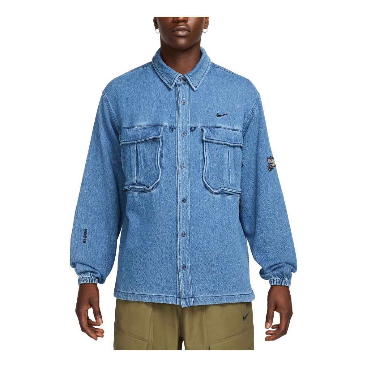 Nike x NOCTA Opal Button Down Denim Shirt Asia Sizing 'Blue Denim' FZ3261-486