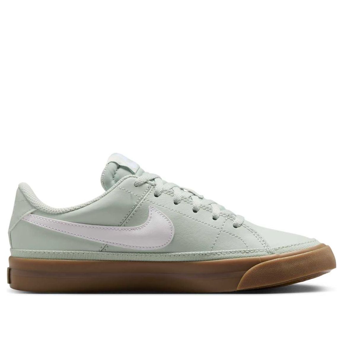 (GS) Nike Court Legacy 'Light Silver Gum Dark Brown White' DA5380-006