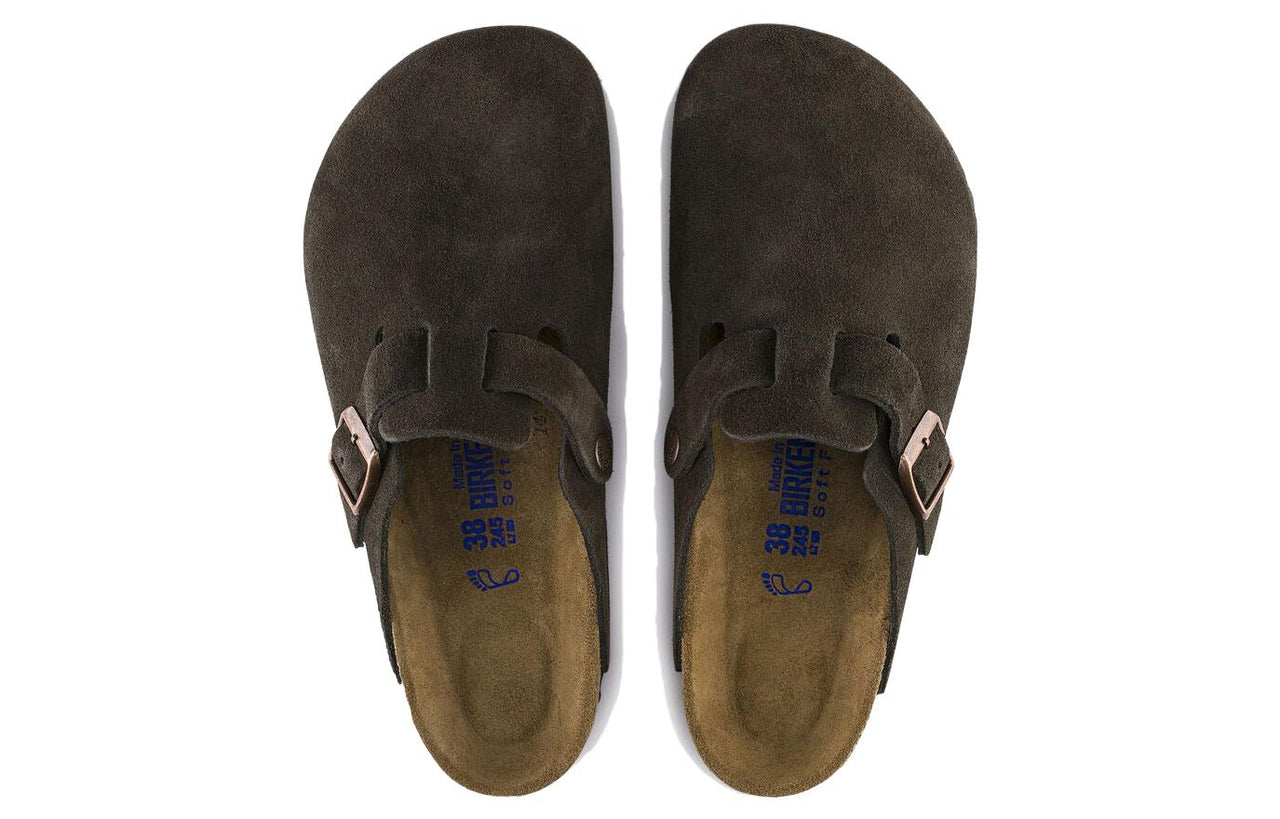 Birkenstock Boston Soft Footbed Suede Leather Narrow Fit 'Mocha' 0660463