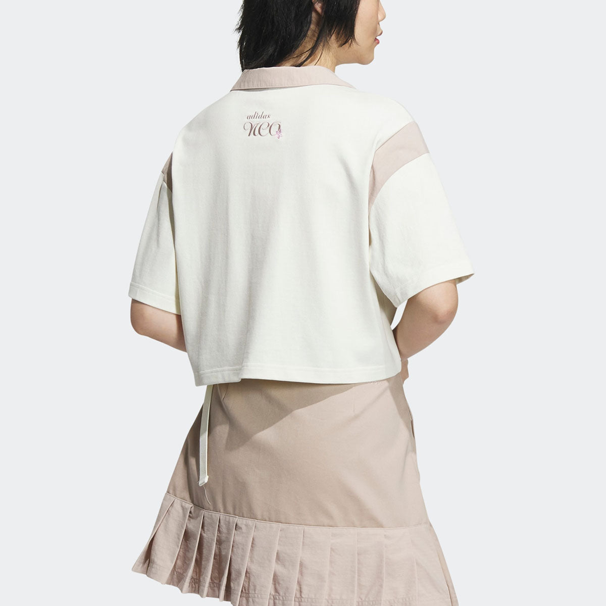 (WMNS) adidas neo logo Polo Shirt 'Beige' IK6081